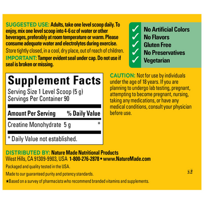 Creatine Monohydrate 5 g Drink Mix Powder
